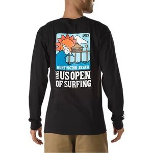 Vans T-Shirt US Open Of Surfing 2019 Huntington Beach Long Sleeve Men's Medium